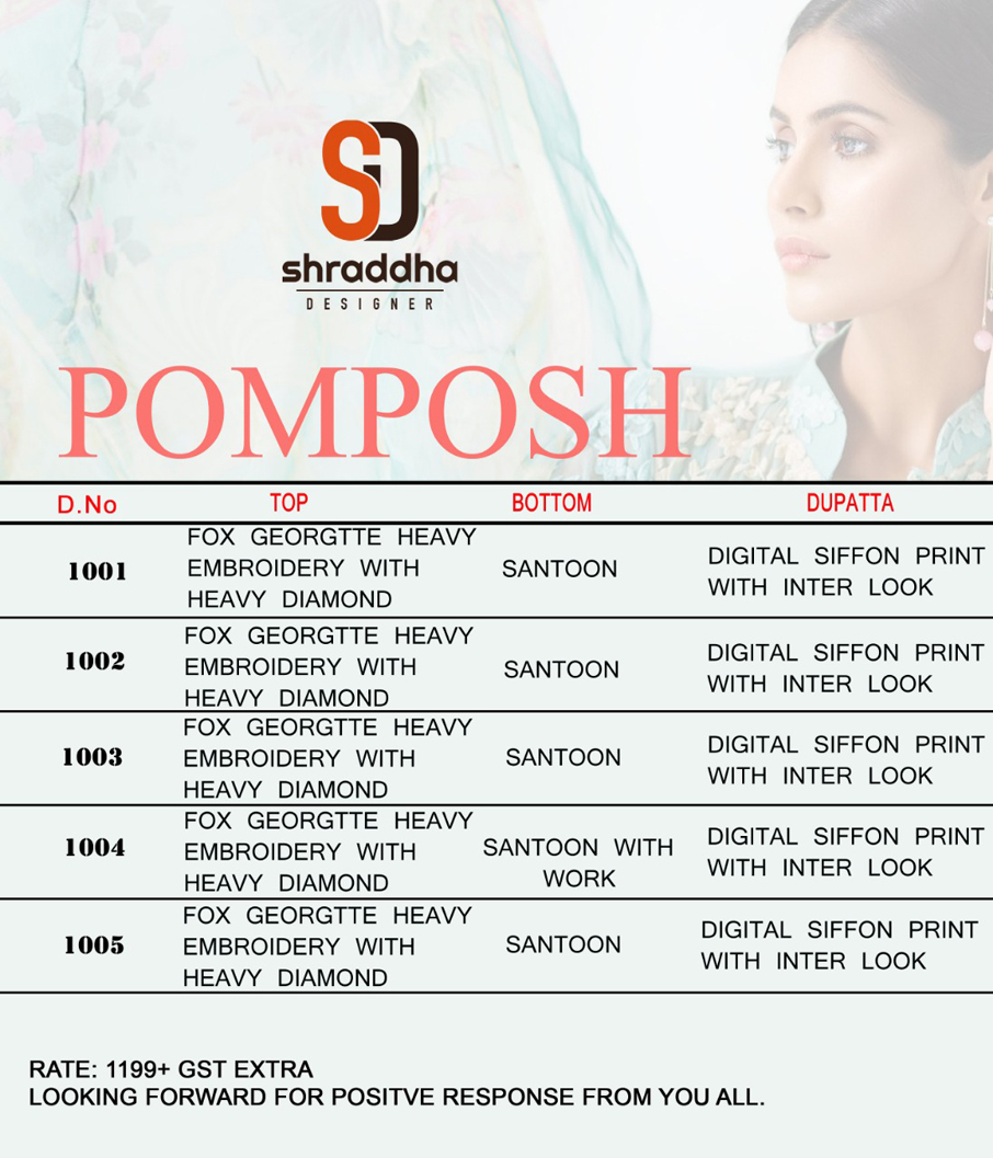 Shraddha Designer Pomposh Semi-Stitched Salwar Kameez Shraddha Designer Pomposh Semi-Stitched Salwar Kameez